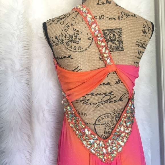 💖🧡✨Gorgeous Pink & Orange Prom Dress!💖🧡✨ - Picture 4 of 6